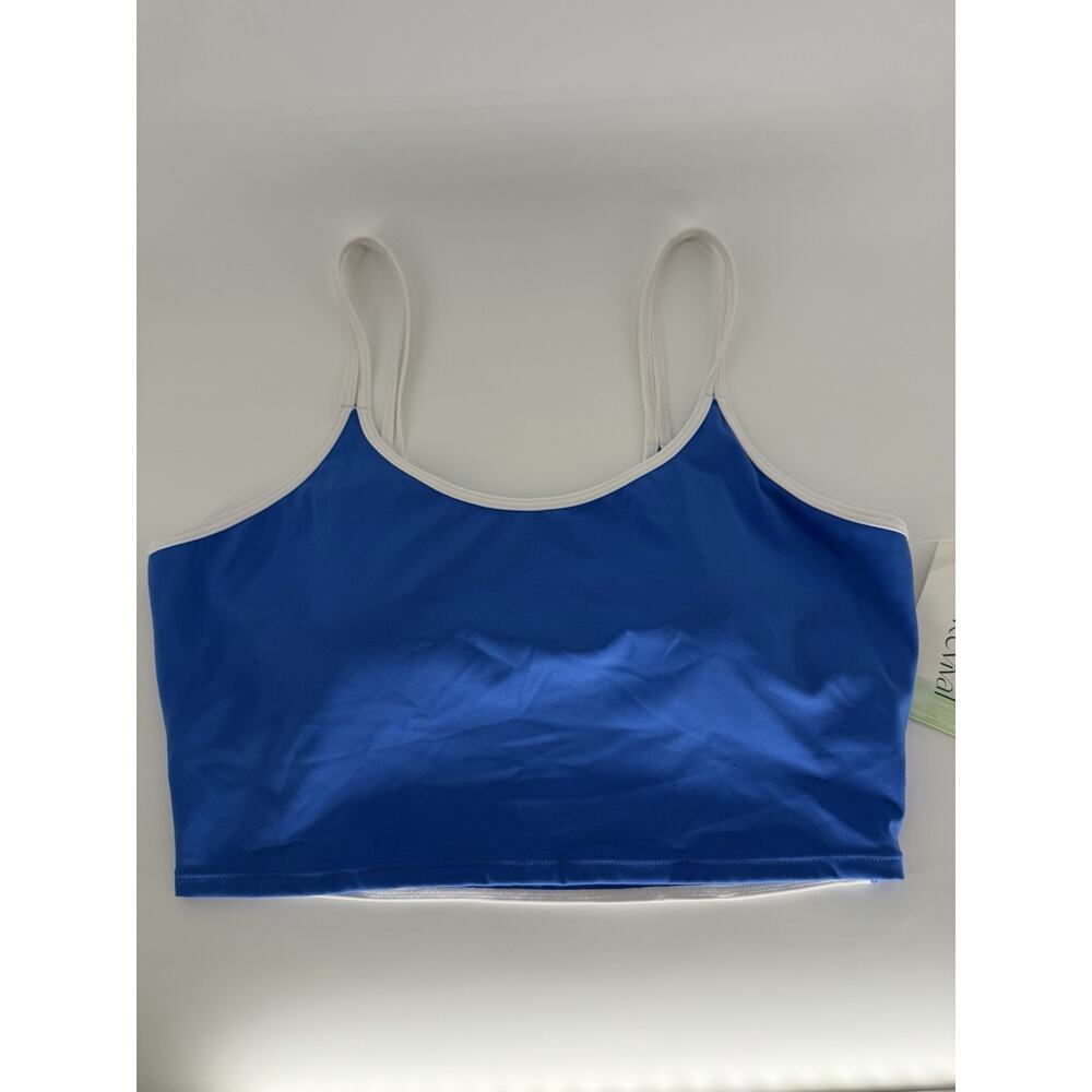 NEW AS Revival Sports Bra Adjustable Built In Pads Palace Blue Womens Size Large